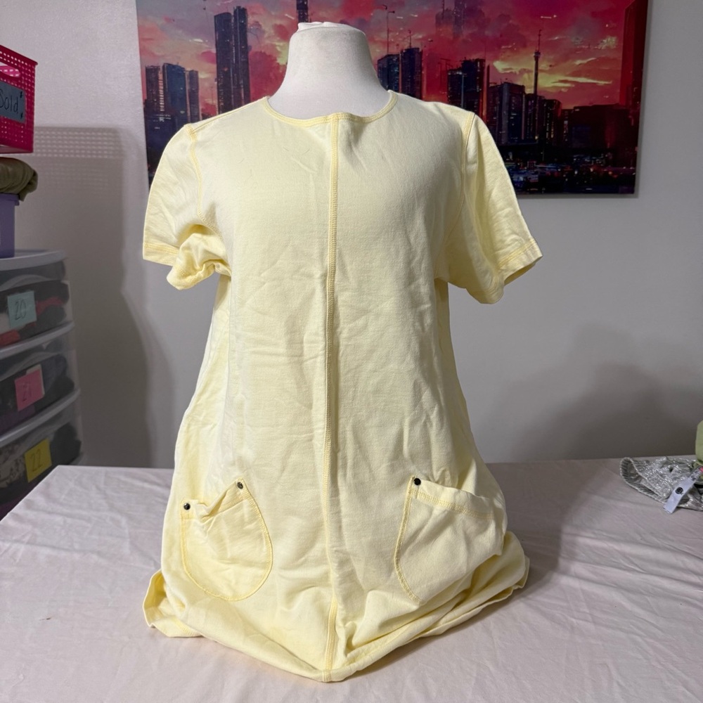 Yellow Short Sleeve Women's Top